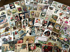 Big Lot of 100~Holidays Greetings Postcards~Xmas~Easter~Valentines~in sleeves~ picture