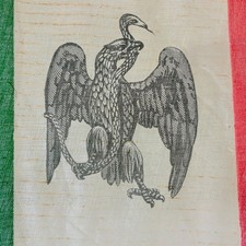 Antique Early 1900s Flag of Mexico Eagle Cotton Muslin picture