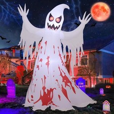 8.2 FT Giant Halloween Inflatable Ghost - Outdoor Blow up Yard Decoration with B picture