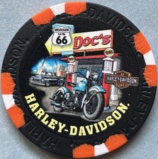 Harley Davidson Wide Print Poker Chip Doc's HD in St Louis, MO   CLOSED (pick 1) picture