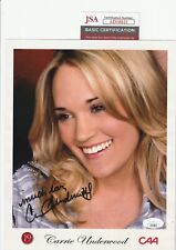Carrie Underwood HAND SIGNED 8 x 10 Autographed COLOR PHOTO JSA COA picture