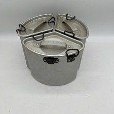 Vintage Chambers Wear-Ever Thermowell 3 Pc Pot Set w/Lids Aluminum USA picture