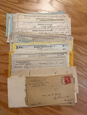 Ephemera Lot 1860s-1900s Tipton County Indiana Document Archive Receipts Deeds picture