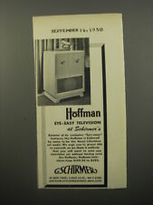 1950 G. Schirmer Television Ad - Hoffman eye-easy television picture