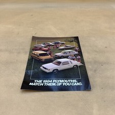 1984 PLYMOUTH SALES BROCHURE CATALOG PAMPHLET picture