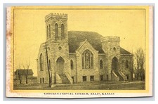 Ellis Kansas ~ Congregatonal Church RARE VIEW picture