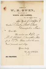 1883 WH Owen Whips & Lashes Windsor NY Letter First National Bank Cassopolis MI picture