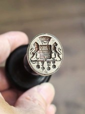 Antique French First Empire Military Silver wax Seal.Napoleonic Era picture