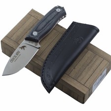J&V Adventure Knives Chacal Fixed Blade Knife Black Micarta Handle MV-58 Blade picture