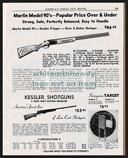 1952 MARLIN Model 90 Double Trigger Over Under KESSLER Repeating Shotgun AD picture