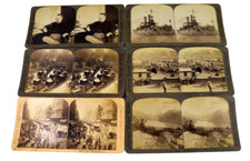Lot of 6 Antique Underwood & Underwood Stereoscope Roosevelt Chicago Battleship picture