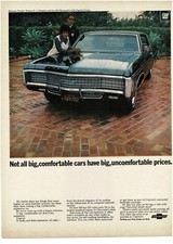 1969 Chevrolet Chevy CAPRICE Black Coupe OJ Simpson & Wife Vintage Print Ad picture
