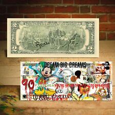 MICKEY MOUSE 90th Birthday Genuine $2 U.S. Bill Pop Art  - Hand-Signed by Rency picture