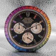 ROLEX Daytona Rainbow Gem Luxury Watch Coaster Acrylic Drink Bar Desk Decor Gift picture