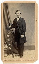 Carte de Visite CDV Portrait of Handsome Young Man from New York City picture