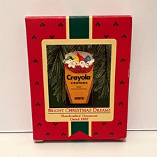Hallmark Keepsake Crayola Crayons Christmas Hanging Ornament 1987 w/ Box picture