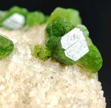 30-gm Rare Green Uvite (Chrome Tourmaline) Crystal Specimen on matrix Albite -Pk picture