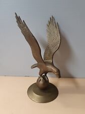 Vintage Solid Brass 11” Eagle Statue Figurine picture