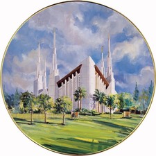 LAS VEGAS NEVADA TEMPLE LDS MORMON COLLECTORS PLATE  ~ WEDDING SEALING GIFT picture