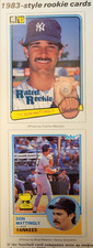 BASEBALL CARDS MAGAZINE APRIL 1987 - UNCUT DON MATTINGLY 1983 ROOKIE CARD INSERT picture