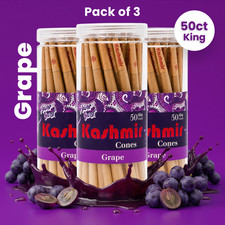 Pre Rolled Cones King Size Grape Flavored Rolled Paper Cone 50 Ct x 3 Jars picture