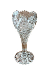 Antique 1909 Thunderbolt Chalice Imperial Nu Cut EAPG Chalice Vase picture
