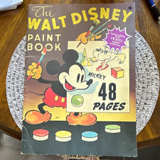 Disney Mickey Mouse Paint Book 1935 48 Pages Whitman Publishing Racine WI picture