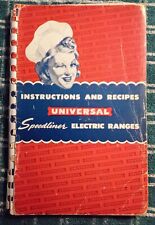 Vintage 1950s Universal Speedliner Electric Ranges Cookbook Instructions Recipes picture