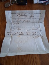 Rare 1838 Steamboat Bill of Lading – 