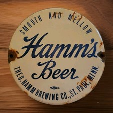Vintage Hamms Beer Sign Porcelain Schmidt Jax Iroquois Gluek’s Pabst Silvertop picture