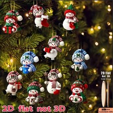 15PCS Christmas Snowman Hanging Ornaments Assorted Holiday Tree Decorations picture