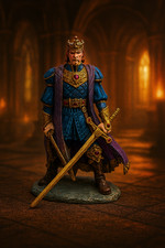 King Trent Figurine 1989, FM Fantasy Collection, Hand Painted Medieval King, Gem picture