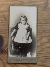Edwardian Mini CDV Photo Young Child On Chair 7.5x4cm - Abbott picture