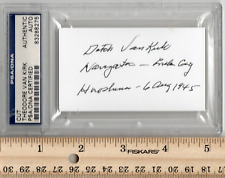 PSA/DNA Enola Gay 2x3.5 Cut Signature Theodore Dutch Van Kirk Autograph WWII picture