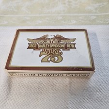 NOS - Vintage Harley Davidson 1978- 75th Anniversary Sealed Card Deck & Box picture
