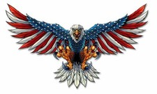 AMERICAN BALD EAGLE US FLAG WINGS 21