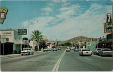 Wickenburg Arizona Main Street Vintage Chrome Postcard 1950s Desert Town picture