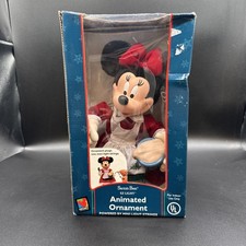 Vintage 1998 Disney Minnie Mouse Santa’s Best EZ Light Animated Ornament picture