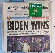 Philadelphia Inquirer BIDEN WINS Newspaper November 8th 2020 picture