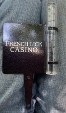 French Lick Casino Indiana Metal Rain Gauge Advertising Up To 5” picture