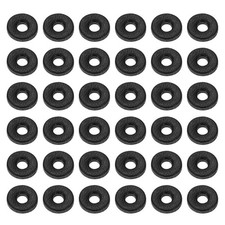 150pcs Leather Washers Handle Spacer 1.5 mm Thick Round 6mm Black picture