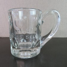 EARLY A&W RESTAURANTS EMBOSSED GLASS MUG 4.25 - NICE ONE picture