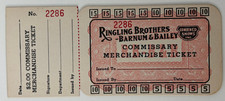 c.1930s Ringling Brothers Barnum Bailey Circus Commissary Ticket picture