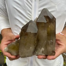 3.7lb Natural Smoky BLACK Quartz Crystal Cluster Raw Mineral Specimen picture
