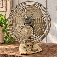 Vintage c1950 GE Vortalex 12” Oscillating Desk Fan (Working) Industrial picture