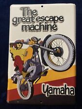 YAMAHA - The Great Escape Machine - Distressed Metal Sign - Vintage Reproduction picture