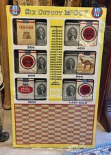 Vintage Six Cutout McCoy Punchboard w/ prizes Gambling picture