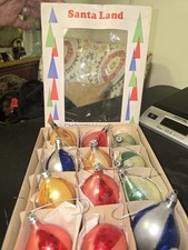 Vtg Polish Glass Christmas Ornaments Set Of 12, 3