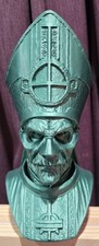 Ghost Papa Emeritus Green Metallic Bust Figurine 197mm tall 3D Effect Plastic picture