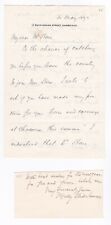 Molly Elliot Seawell Autograph & Horace Scudder Handwritten Signed Letter - JSAs picture